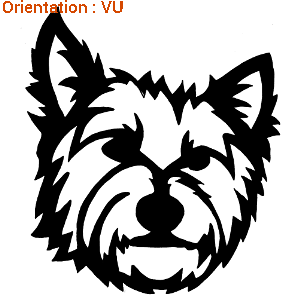 Zlook dessine un sticker bichon (atomistickers chiens de compagnie).
