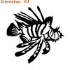 Sticker de la marque zlook représentant un poisson lion.