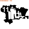 Carcassonne est une ville fortifiée visible sur ce sticker.