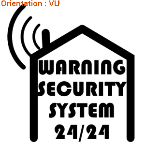 Ce sticker permet d'avertir d'une maison sécurisée par alarme atomistickers
