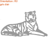 Ce tigre majestueux fera un beau sticker mural pour votre salon (zlook jungle).